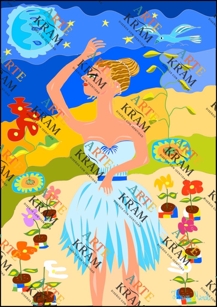 Mujer cisne (celebrando la paz)